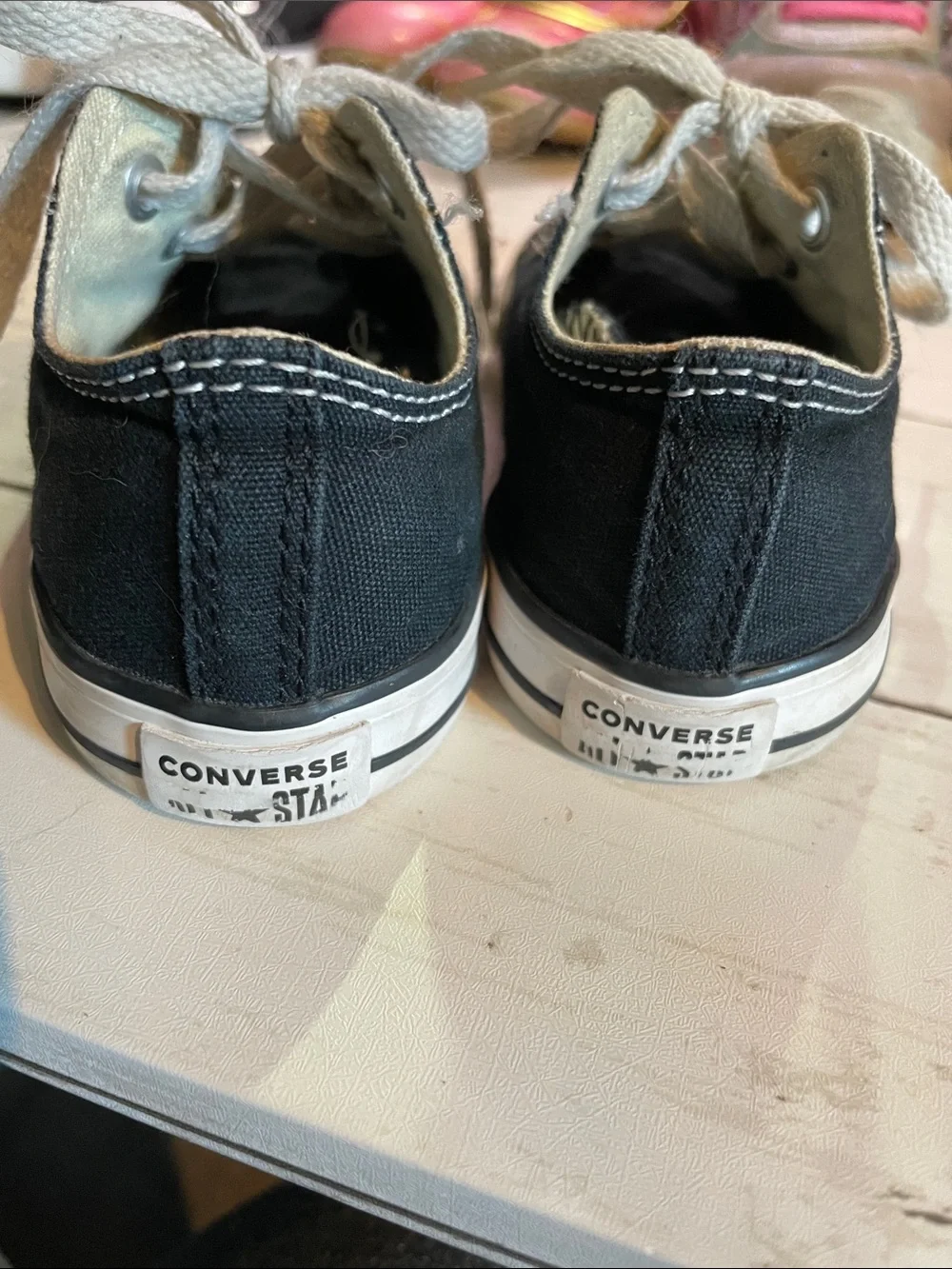 Converse Black and White Low-Top Kids Sneakers